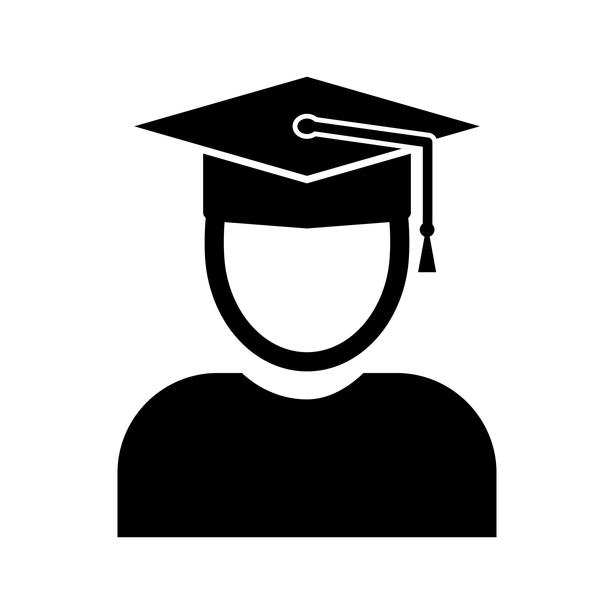 Student Glyph Black Icon